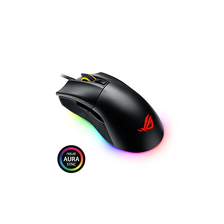 ASUS ROG Gladius II Origin Wired USB Optical Ergonomic FPS Gaming Mouse featuring Aura Sync RGB, 12000 DPI Optical, 50G…