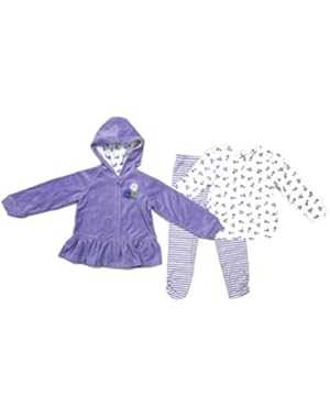 Baby/Toddler Girls Purple Floral 3 Piece Jacket Set