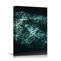 Canvas Wall Art Liquid Abstract Colorful Decorative Elements Mixed Media Multicolor Swirly - 12x18 inches