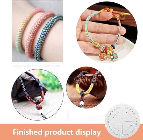 Wxinsheng Knitting Disc, 2 Pieces Braided Plate for Handmade Fabric, Braided Cord, Jewelry with Beads and DIY Projects (Round + Square)