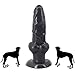 FST Realistic Fantasy Animal Anal Dildo with Strong Suction Cup Dog Dildo for Vaginal Anal Training G-spot Stimulation Prostate Massage Adult Sex Toy for Beginner Men Women (Black)