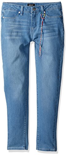 DKNY Big Girls  Jean, Ankle up Light Wash, 10