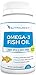 Nutrazest 2,500mg Lemon Flavored Omega 3 Fish Oil Capsules - 860mg EPA & 650mg DHA - 180 Softgels