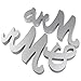 OULII MR MRS Wooden Letters Wedding Decorative Letters (Silver)