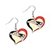 NFL New England Patriots Swirl Heart Earrings