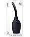Adam & Eve EZ Anal Douche, Black | Sleek & Flexible Douche for Anal Play | Compatible with Water Based Lube and Silicone Lube | 4.75 Inches Tip Length
