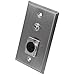 Seismic Audio SA-PLATE6 Stainless Steel Wall Plate with One 1/4-Inch TS Mono Jack and One XLR Female Connector
