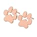 Dogpaw Earring Silver Plated Dog Paw Print Ear Studs Dog Lovers Jewelry (Rose Gold)
