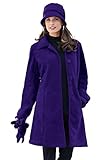 Roamans Women's Plus Size Big Button Fleece Jacket
