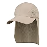 Juniper Microfiber Cap with Long Flap, One Size, Khaki