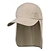 Juniper Microfiber Cap with Long Flap, One Size, Khaki