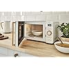 Swan SM22036WHTN, Nordic Digital Microwave, Wood Effect Handle, Soft Touch Housing and Matt Finish, 800W, Cotton White