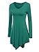 Made By Johnny MBJ WT737 Womens Long Sleeve Handkerchief Tunic XL Jade