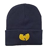 RULIU Men's Sport Beanie Wu Tang Hat Black Gold