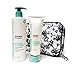 Serious Skincare Glycolic Cleanser Home & Away DUO with White Stargazer Toile Print Fold Open Cosmetic Case