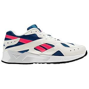 Image of Reebok Aztrek - Women's White/Navy/Acid Pink Nylon Running Shoes 7 B(M) US