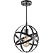 Eumyviv P0013 1-Light Spherical Displays Changeable Industrial Pendant Ceiling Light Edison Vintage Decorative Hanging Lighting Fixtures Lighting Luminaire