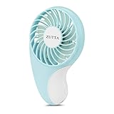 ZUtta-Tech Small Pocket Personal Fan Mini Size with 2-Speed Portable Hand Held Electric Cooling Fan for Women Kids Home Office Outdoor Travel Camping Makeup USB Rechargeable Battery Operated