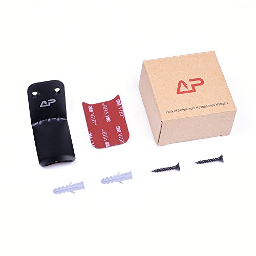 Aluminum Overhead Headphone Headset Hanger Hook Stand (Black Color)
