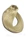 Licoville Blonde Clip in Hair Extensions Human Hair, 15 Inch Short #60 Platinum Blonde Real Hair Extensions Clip in Double Weft 70g 7pcs Seamless Blonde Remy Hair Extensions for Women