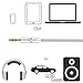 UNOOE iPhone 8 Aux Cord Aux Cable to iPhone 7 iPhone 8 Plus with Two 3.5mm Headphone Audio Jack Cable to Lightning Connector for iPhone, iPad, iPod, Car Home Stereo, Beats Headphone, Speaker, Silver
