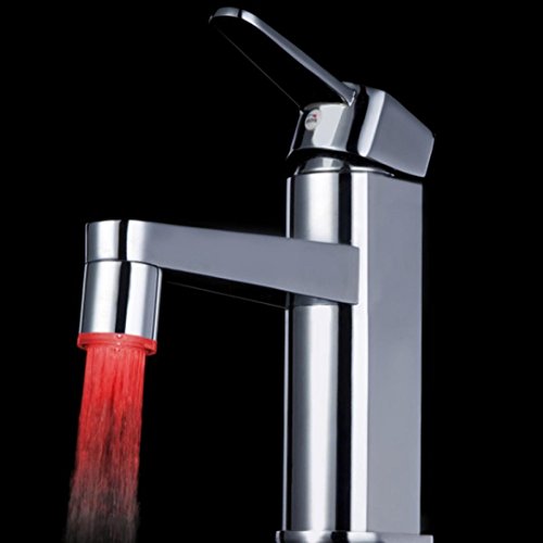 DZT1968 Temperature Sensor 7 Color Kitchen Water Tap Faucet Glow Shower LED Light A - Thumbnail 4