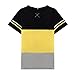 LOGEEYAR Mens Summer Fashion Fitted Tee Shirts Cotton Short-Sleeve Contrast Color Stitching T-Shirt