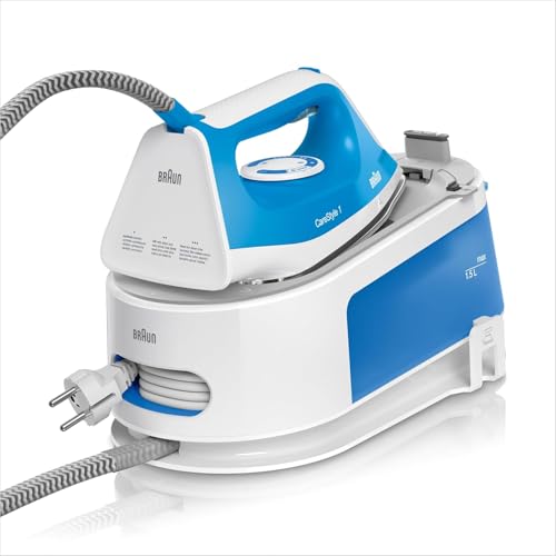 CareStyle 1 - Centrale Vapeur Compacte avec Double Steam, Semelle Super Ceramic FreeGlide 3D, Réservoir 1,5L, Repassage Rapide et Sûr, Bleu (IS1012BL)