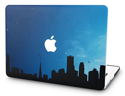 KECC Laptop Case for MacBook Air 13" Plastic Case Hard Shell Cover A1466/A1369 (Night City)