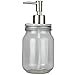 Lily's Home Mason Jar Soap Dispenser Lid and Pump with Tube for All Regular Mouth Canning Jars, Use for Liquid Soaps, Dish Soap, or Lotions, Ideal for Homemade Crafts as Gifts, Brushed Stainless Steel