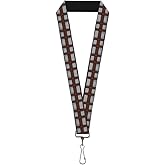 Buckle-Down Star Wars Lanyard, Star Wars Chewbacca Bandolier Bounding Browns Gray, Elastic