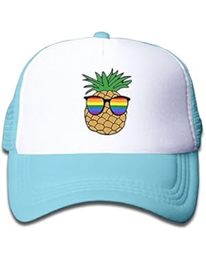 Gay Pride Pineapple Youth Toddler Mesh Hat Boy and Girl Baseball Trucker Cap