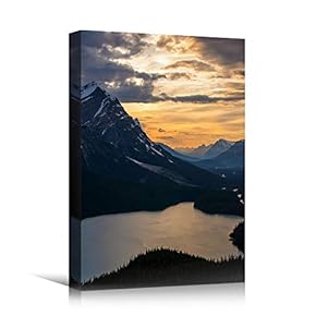signwin Canvas Wall Art Mountain Sunset I Coastal...