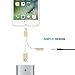 2 in 1 Lightning Adapter for iPhone 7 / 7 Plus, KINGBACK Lightning Charger and 3.5mm Earphone Jack Cable Adapter [No Music Control] for iPhone 7/7 Plus/6s/6/5s/5 - Gold