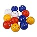 TOYMYTOY 12pcs Perforated Plastic Play Balls Hollow Golf Practice Training Sports Balls (Mixed Colors)