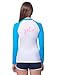 Women's Long Sleeve Performance Athletic Rashguard UV Sun Protection UPF 50+ Swim suit Surf Tee
