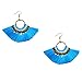 Artilady Boho Tassel Earrings for Women Jewelry (Blue)