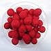 Wool Felt Balls Beads Natural Felting Woolen Felted Fabric Felting for Home Decor Crafts Handcrafts DIY 50pcs 20mm(red)