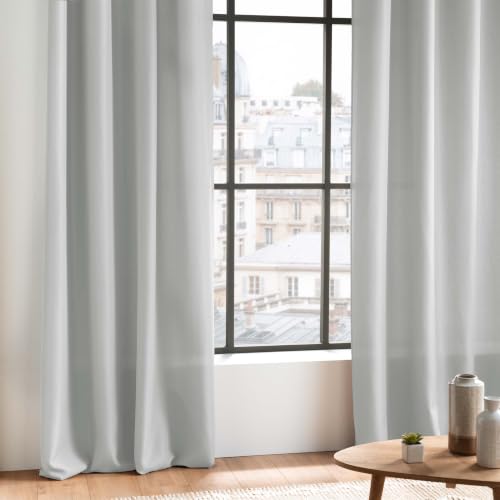 Douceur dInterieur 1609127 Curtains, Polyester, Grey, 140 x 260 cm