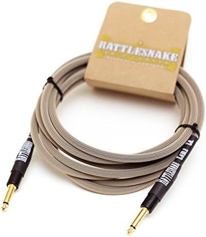 Rattlesnake Cable 15' Dirty Tweed Guitar Cable, Straight-to-Straight, Neutrik Gold Plugs
