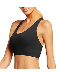 Yianna Sujetador deportivo de apoyo medio para mujer, con espalda elástica, tacto de algodón
