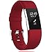 Wishesport For Fitbit Charge 2 Bands Special edition Replacement Bands Accessory Sport Bands Strap for Charge 2 HR Fitness dot S Red