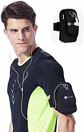 Sports Cellphone Running Armband iPhone Galaxy Note Samsung Outdooor Workout ArmBag for All 3.5 to 6.0 inch Smartphone (Black)