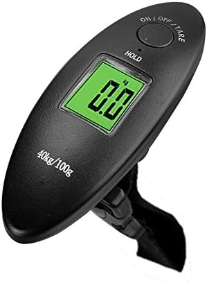 Luggage Scale,Portable Travel Handheld Scale,40kg/100g 88Lb Digital Electronic Weighing Luggage Suitcase Bag Scale - Black