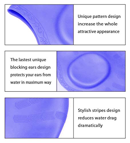 OKELA Silicone Solid Swim Cap,Comfortable&Waterproof UV Bathing Swimming Cap for Women and Men, Ideal for Short Medium Long Hair...