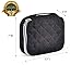 Premium Large Travel Jewelry Case, Portable Jewelry Organizer, Double Layer, Quilted Velvet to Safely Store Necklaces, Bracelets, Earrings, Rings and More, Black, Buy Now