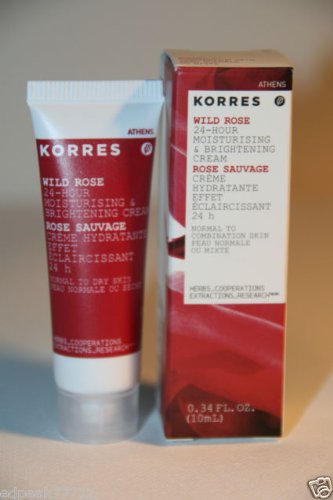 Korres WILD ROSE 24-hour Moisturising & Brightening Cream 10 ML/0.34 oz (DLX Trial Size)