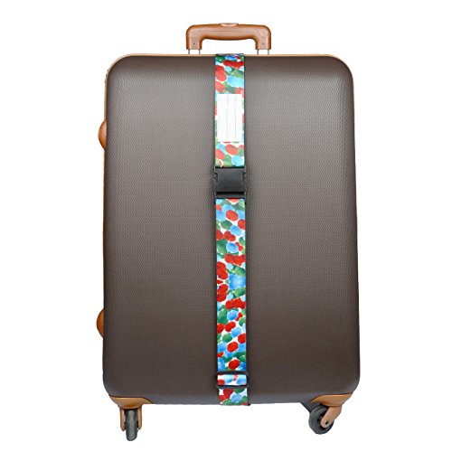 DYZD Multicolor Luggage Strap - Dacron Suitcase Travel Belt, 2.06m (Style 4)