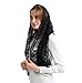 Leimandy Wedding Lace Veil Catholic Mantilla Head Covering Lace Headwrap S06L (black veil)