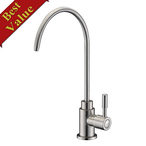 Best Buy! LAZADA Drinking Water Faucet,Solid Brass Single Handle Water Filtration Faucet Brushed Nickel